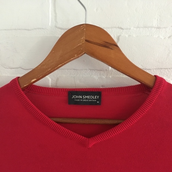 John Smedley Knit Sweater Old money Minimalist Preppy Club preppy Cotton M - Picture 4 of 12